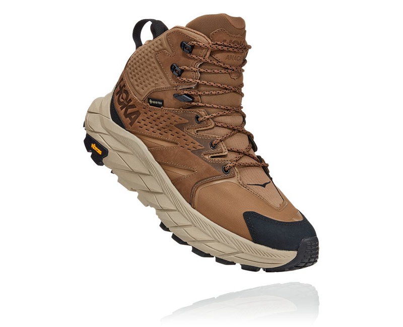 Hoka Anacapa Mid GORE-TEX Men's Hiking Boots Brown | 74602-WCDQ