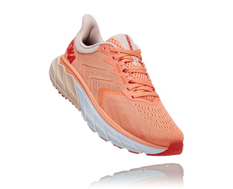 Hoka Arahi 5 Women's Road Running Shoes Orange | 93750-FSKI