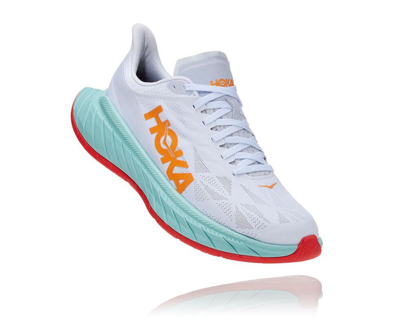 Hoka Carbon X 2 Women's Road Running Shoes White | 35276-TGDO