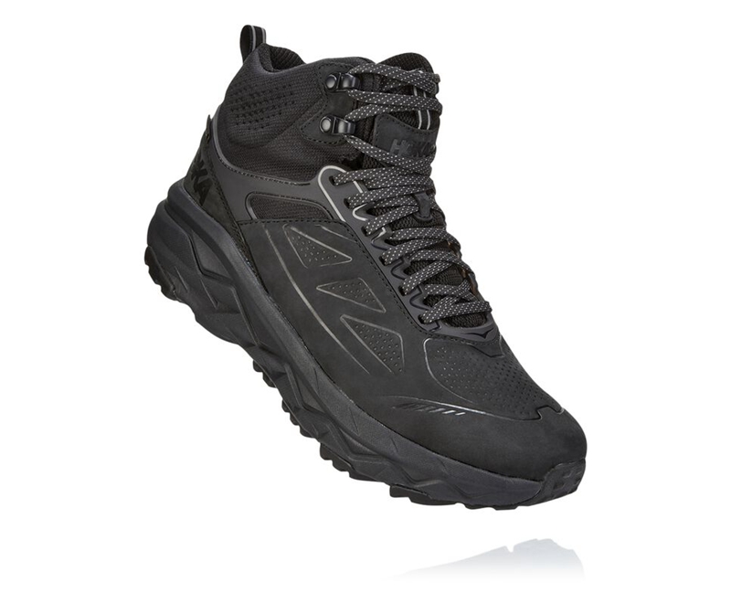 Hoka Challenger Mid GORE-TEX Men's Walking Shoes Black | 84396-OPRJ