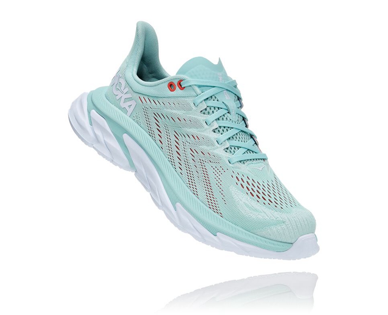 Hoka Clifton Edge Women's Road Running Shoes Mint | 73812-NRUL