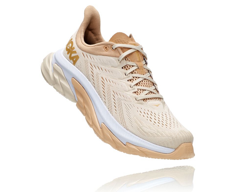 Hoka Clifton Edge Women's Road Running Shoes Beige | 80751-PCMW