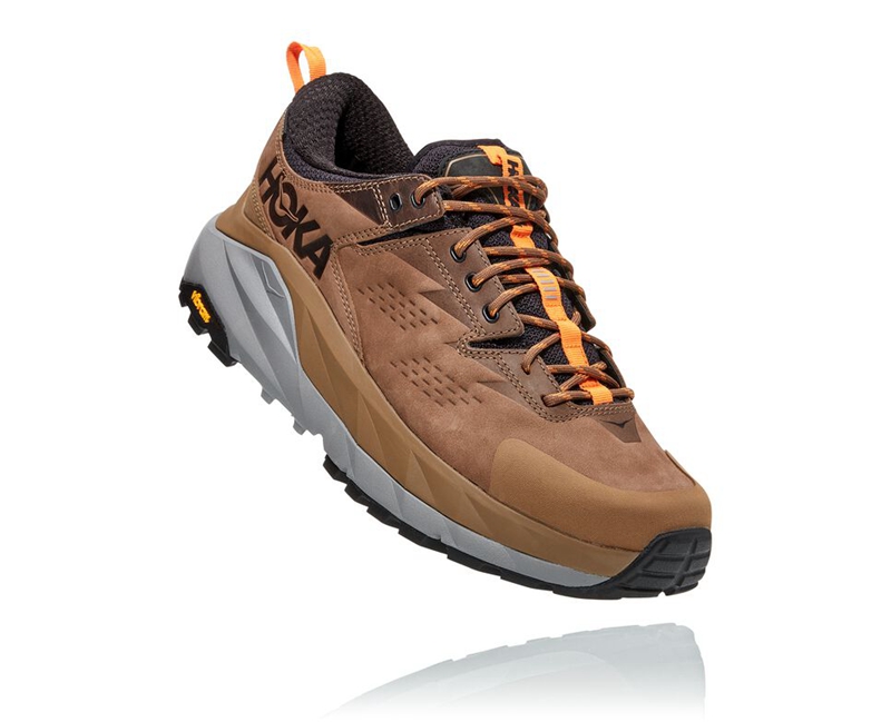 Hoka Kaha Low GORE-TEX Men's Hiking Boots Brown | 08461-OFAR