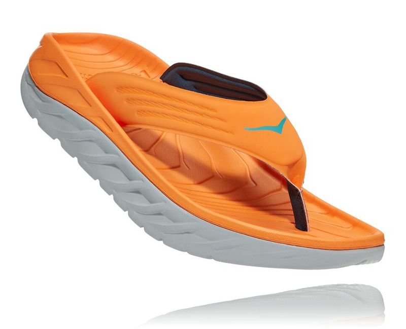 Hoka ORA Recovery Men's Flip Flops Orange | 52184-BFTJ