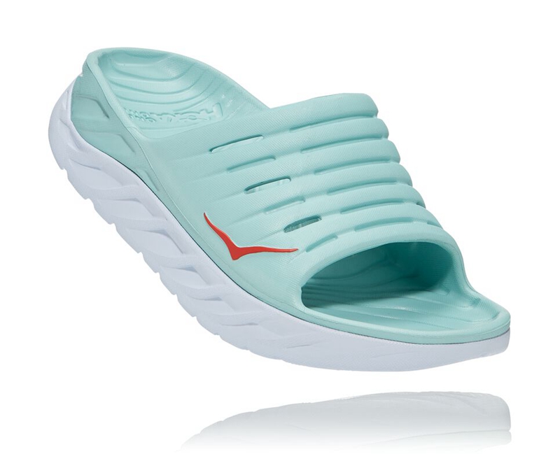 Hoka ORA Recovery Women's Slides Turquoise | 91862-HRUD