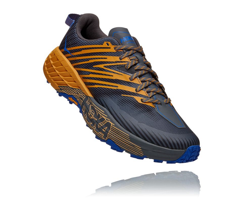 Hoka Speedgoat 4 Men's Trail Running Shoes Black | 01854-MXFP