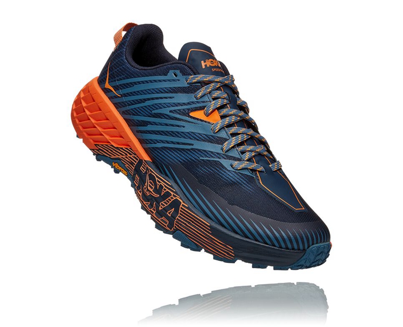 Hoka Speedgoat 4 Men's Trail Running Shoes Navy | 81247-YBFJ