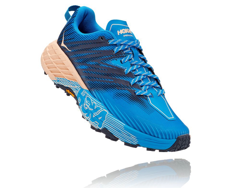 Hoka Speedgoat 4 Women's Trail Running Shoes Blue | 37514-KYGI