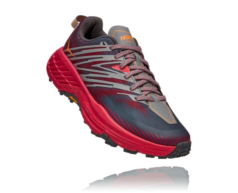 Hoka Speedgoat 4 Women's Trail Running Shoes Red | 45689-KHXG