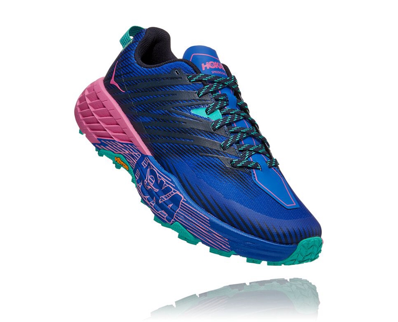 Hoka Speedgoat 4 Women's Trail Running Shoes Blue | 59407-HILD