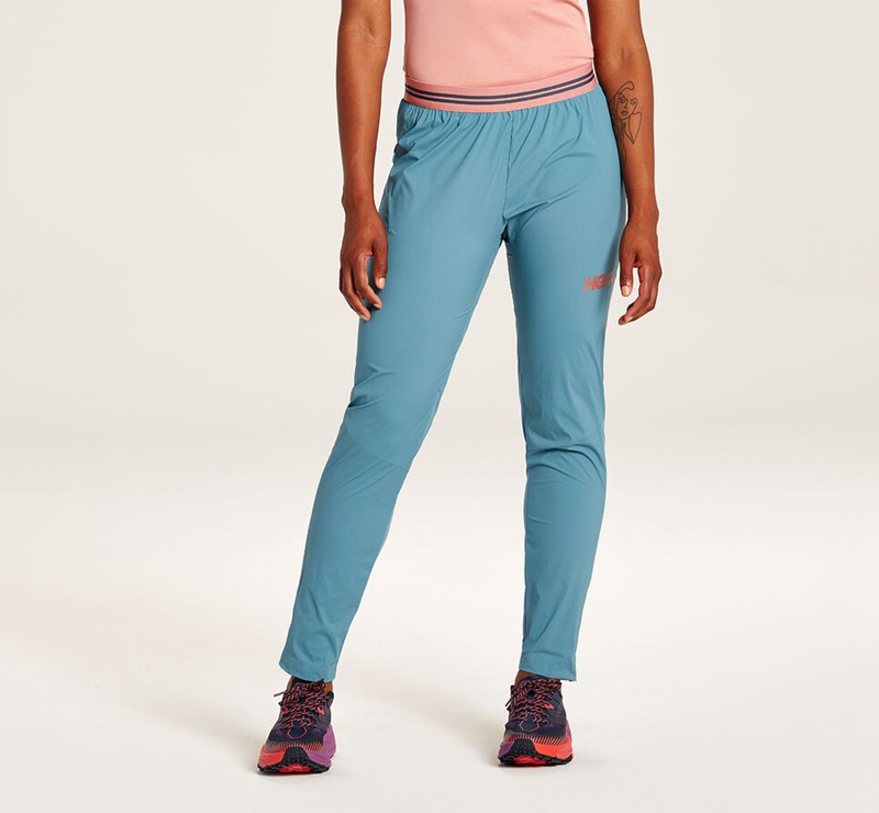 Hoka Wind Women's Pants Blue | 35071-KHWC