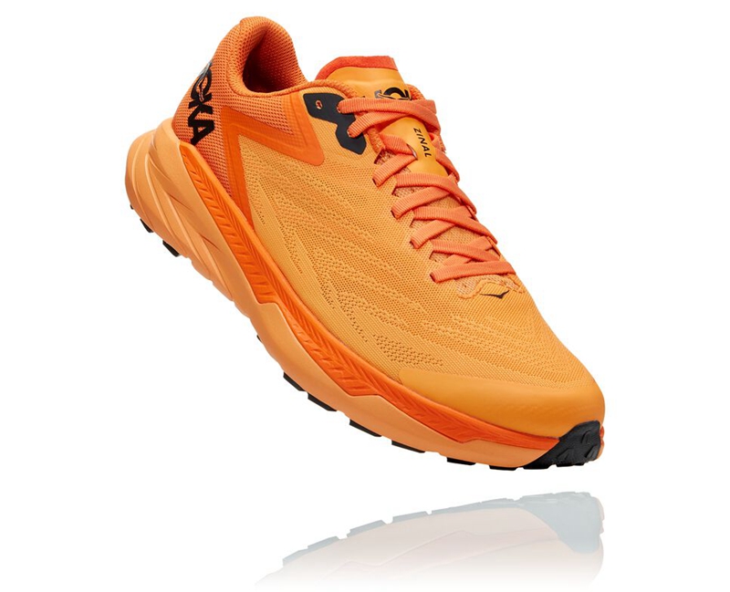 Hoka Zinal Men's Trail Running Shoes Orange | 78250-SFNJ