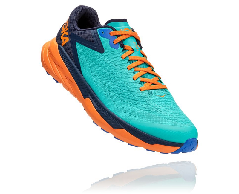 Hoka Zinal Men's Trail Running Shoes Turquoise | 50147-QFPS