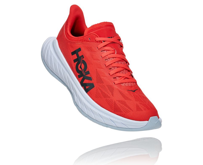 Hoka Carbon X 2 Men\'s Road Running Shoes Red | 64271-ANMI