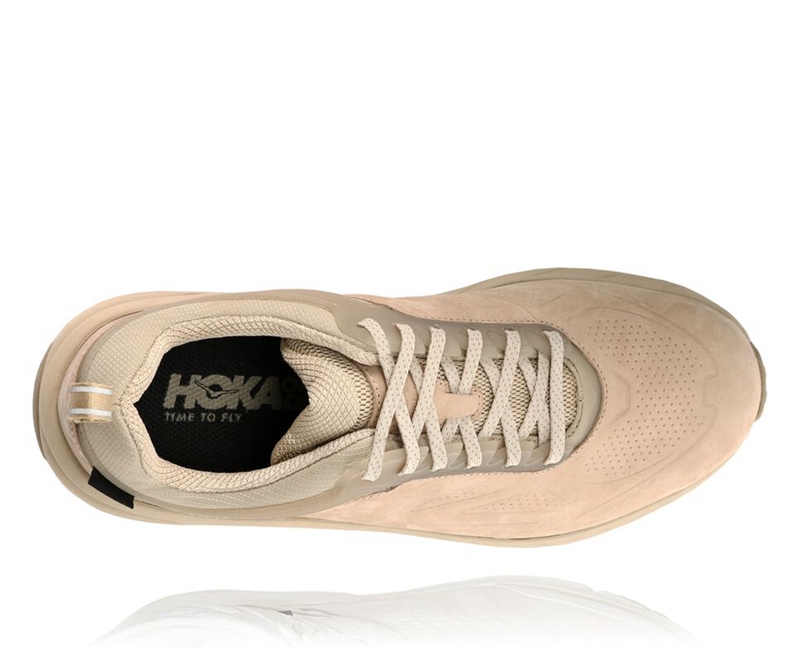 Hoka Challenger Low GORE-TEX Men's Trail Running Shoes Beige | 05386-ILEO