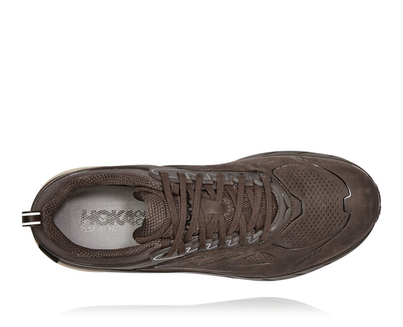 Hoka Challenger Low GORE-TEX Men's Trail Running Shoes Coffee | 35917-VQFB