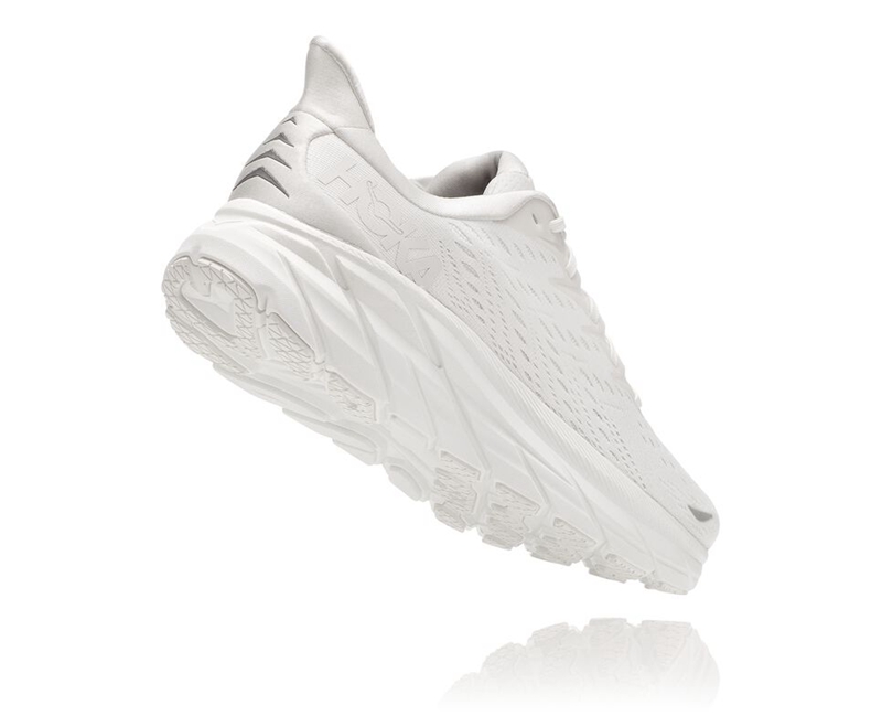 Hoka Clifton 8 Women's Road Running Shoes White | 89254-TPCF