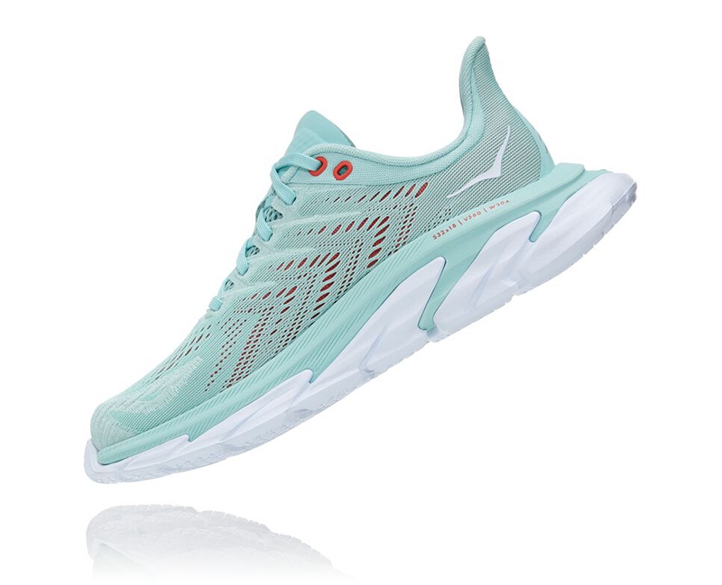 Hoka Clifton Edge Women's Road Running Shoes Mint | 73812-NRUL