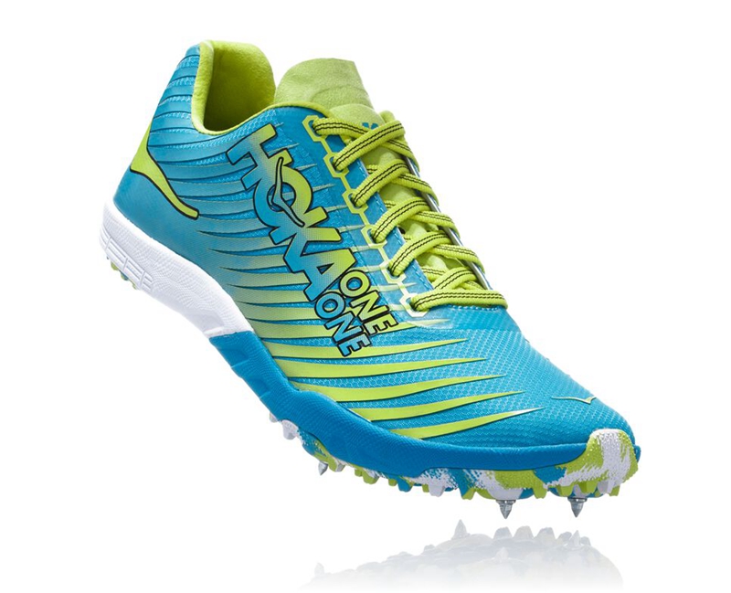 Hoka EVO XC Spike Men\'s Spikes Shoes Blue | 68352-ZOWI