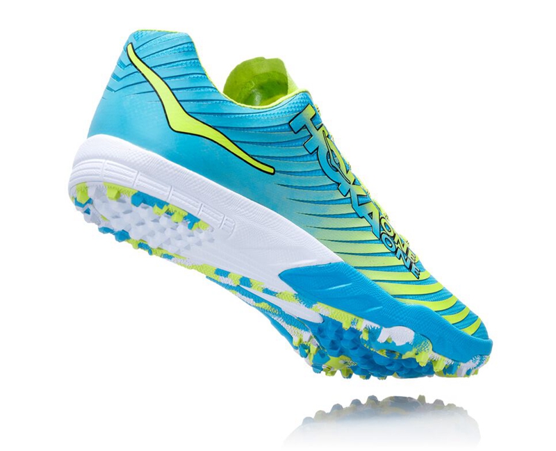 Hoka EVO XC Spikeless Men's Spikes Shoes Blue | 97834-EDSO