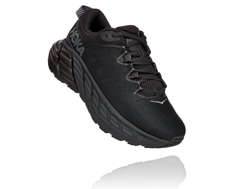 Hoka Gaviota 3 Men\'s Road Running Shoes Black | 09261-CSNI