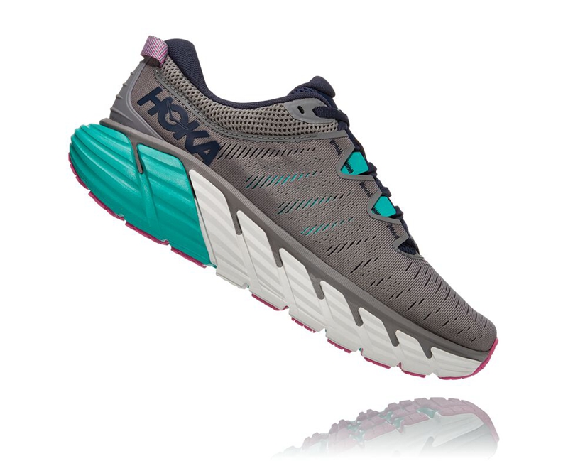 Hoka Gaviota 3 Women's Road Running Shoes Grey | 31258-WUBS