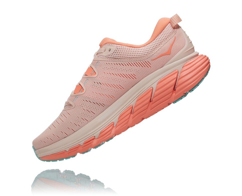 Hoka Gaviota 3 Women's Road Running Shoes Orange | 74689-DXWY