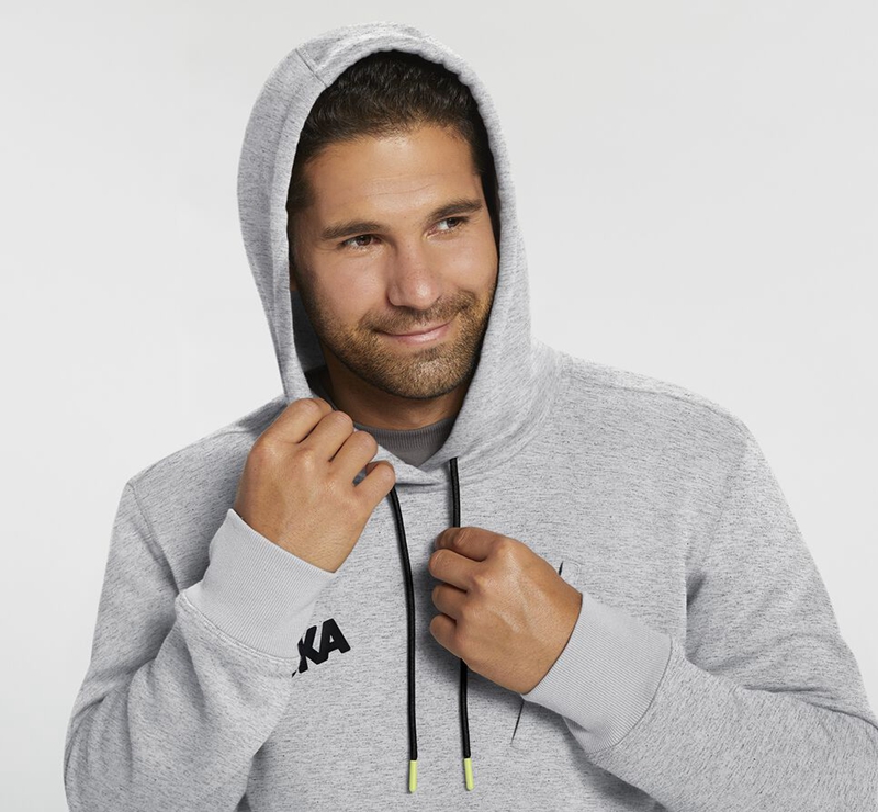 Hoka Hoodie Men's Running Outerwear Grey | 62095-LKSC