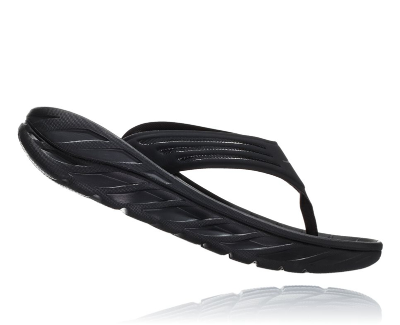 Hoka ORA Recovery Men's Flip Flops Black | 42765-GWJR