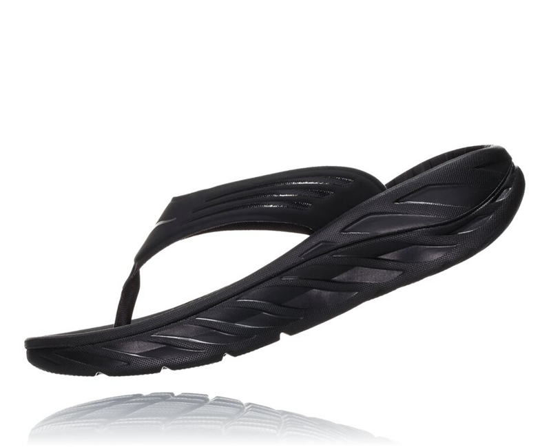 Hoka ORA Recovery Men's Flip Flops Black | 42765-GWJR