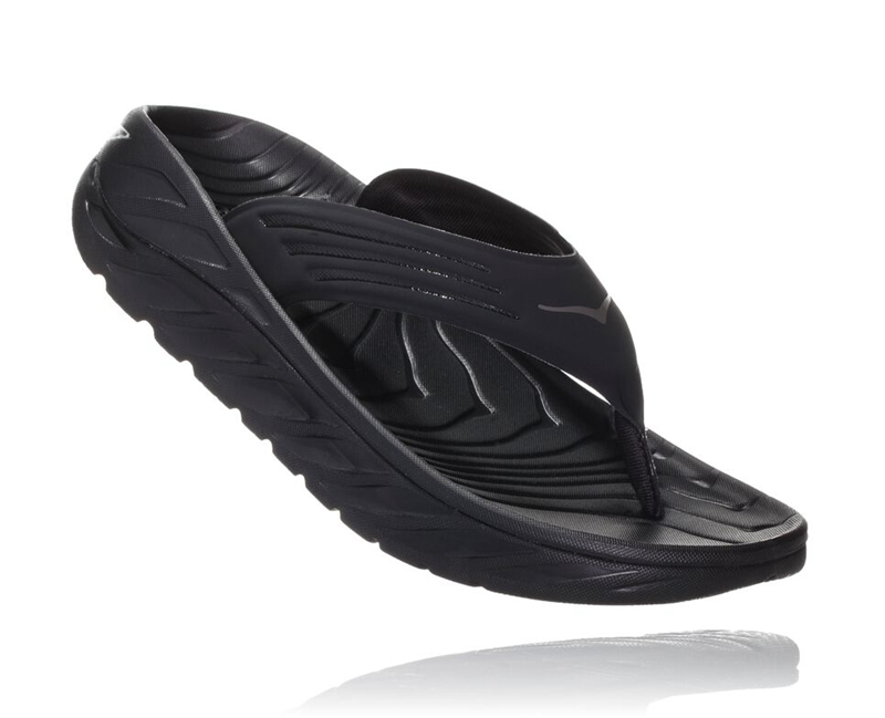 Hoka ORA Recovery Men\'s Flip Flops Black | 42765-GWJR