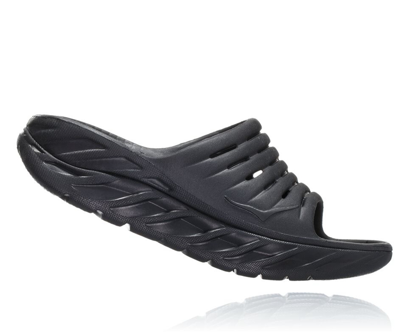 Hoka ORA Recovery Men's Slides Black | 89123-SGRW