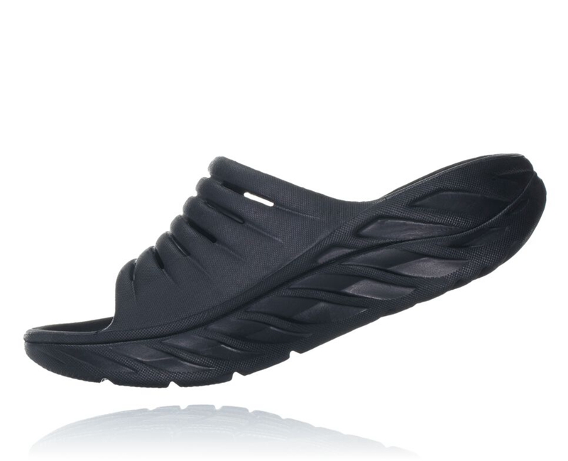 Hoka ORA Recovery Men's Slides Black | 89123-SGRW