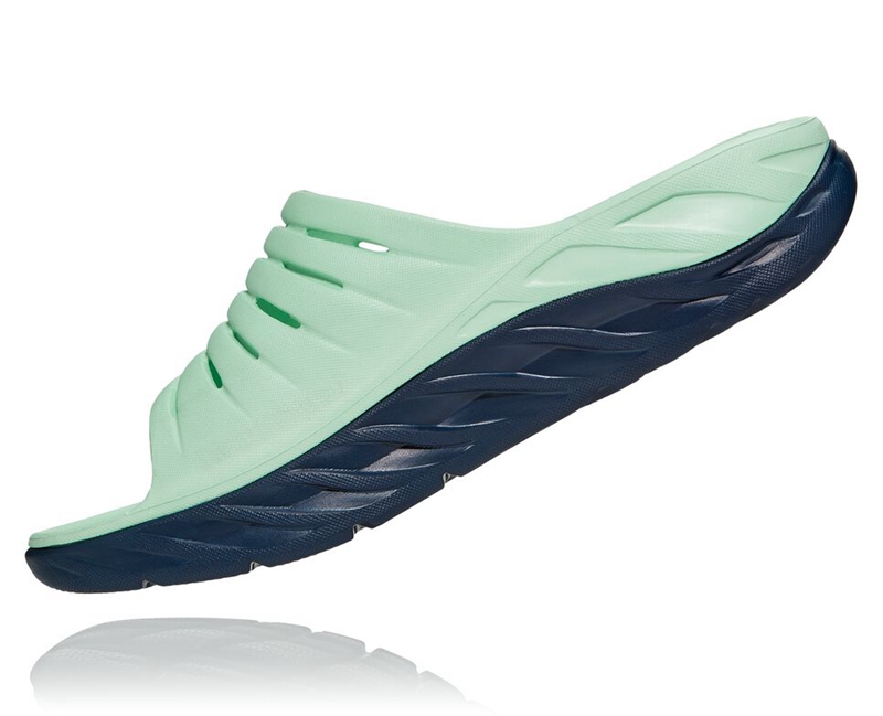 Hoka ORA Recovery Men's Slides Mint | 50782-WXHJ