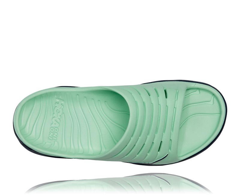 Hoka ORA Recovery Men's Slides Mint | 50782-WXHJ