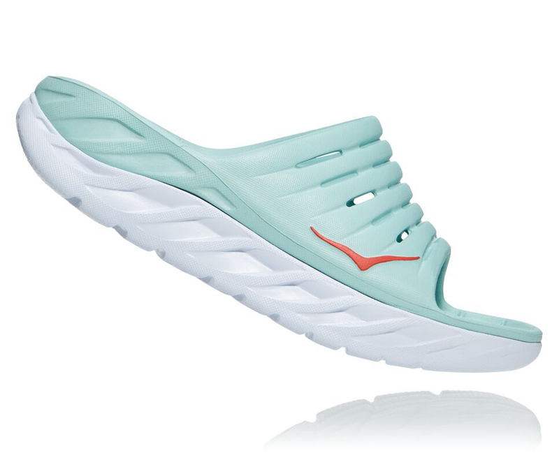 Hoka ORA Recovery Women's Slides Turquoise | 91862-HRUD