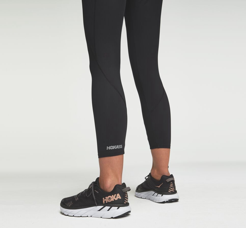 Hoka Performance Crop Tight Women's Leggings Black | 78902-IZGQ