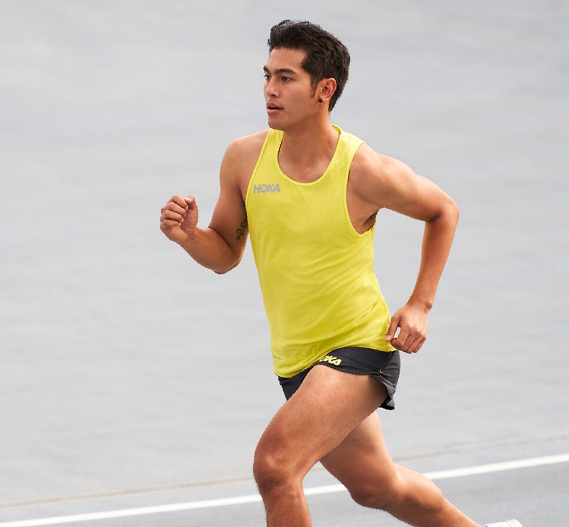 Hoka Singlet Men's Running Tops Yellow | 03842-LKCM