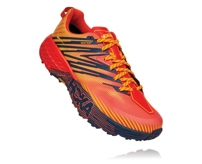 Hoka Speedgoat 4 GORE-TEX Men\'s Trail Running Shoes Orange | 60415-NUSE