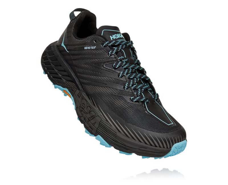 Hoka Speedgoat 4 GORE-TEX Women\'s Trail Running Shoes Black | 46309-LAYS