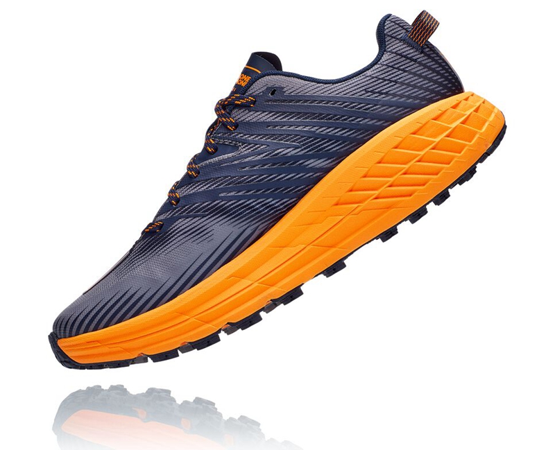 Hoka Speedgoat 4 Men's Trail Running Shoes Navy | 28697-JAOH