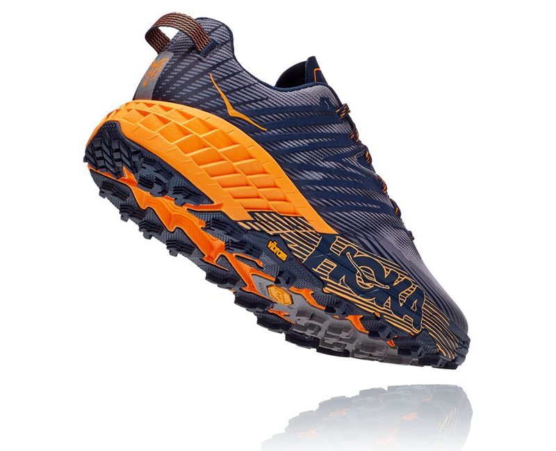 Hoka Speedgoat 4 Men's Trail Running Shoes Navy | 28697-JAOH