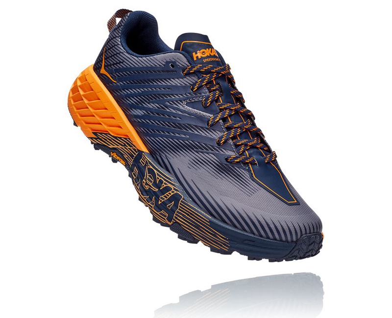 Hoka Speedgoat 4 Men\'s Trail Running Shoes Navy | 28697-JAOH