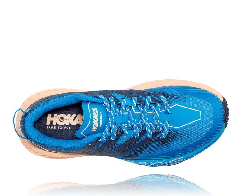 Hoka Speedgoat 4 Women's Trail Running Shoes Blue | 37514-KYGI