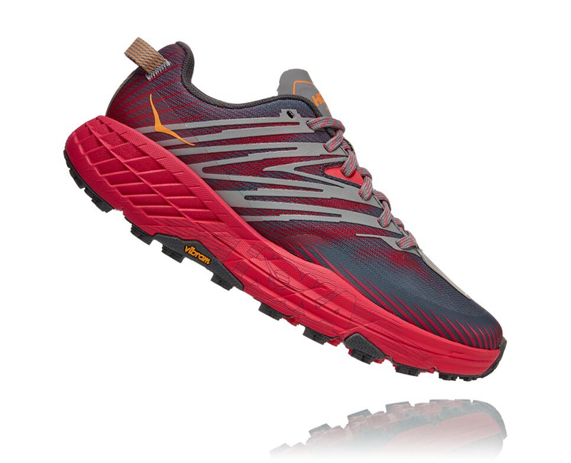 Hoka Speedgoat 4 Women's Trail Running Shoes Red | 45689-KHXG