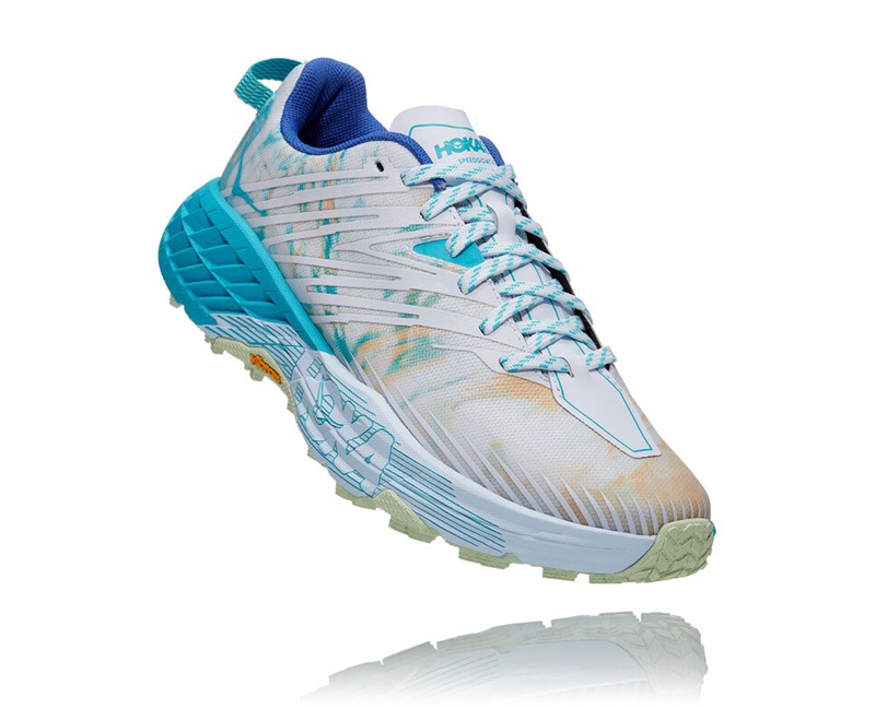 Hoka Speedgoat 4 Women\'s Trail Running Shoes Turquoise | 98345-KRUF