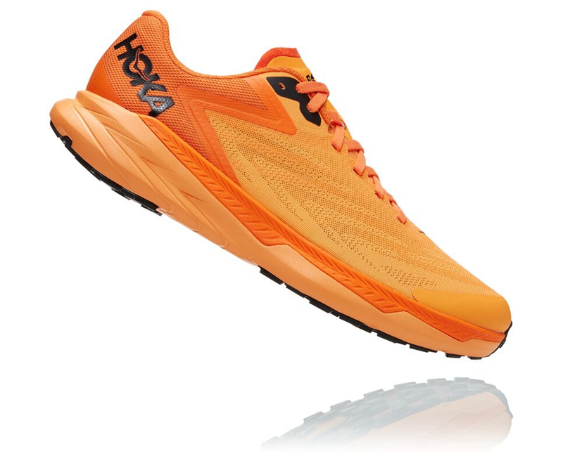 Hoka Zinal Men's Trail Running Shoes Orange | 78250-SFNJ