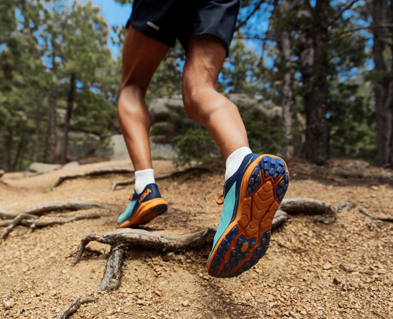 Hoka Zinal Men's Trail Running Shoes Turquoise | 50147-QFPS