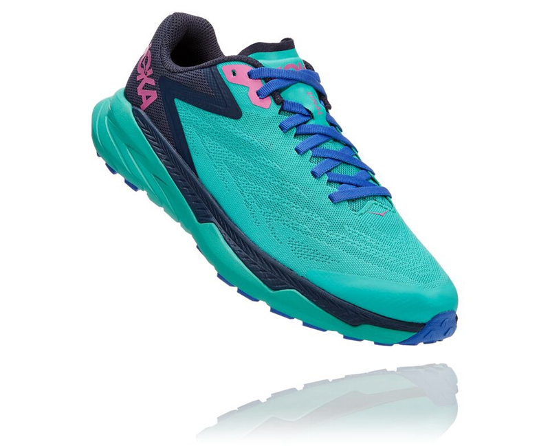 Hoka Zinal Women\'s Trail Running Shoes Turquoise | 61398-ZMCL